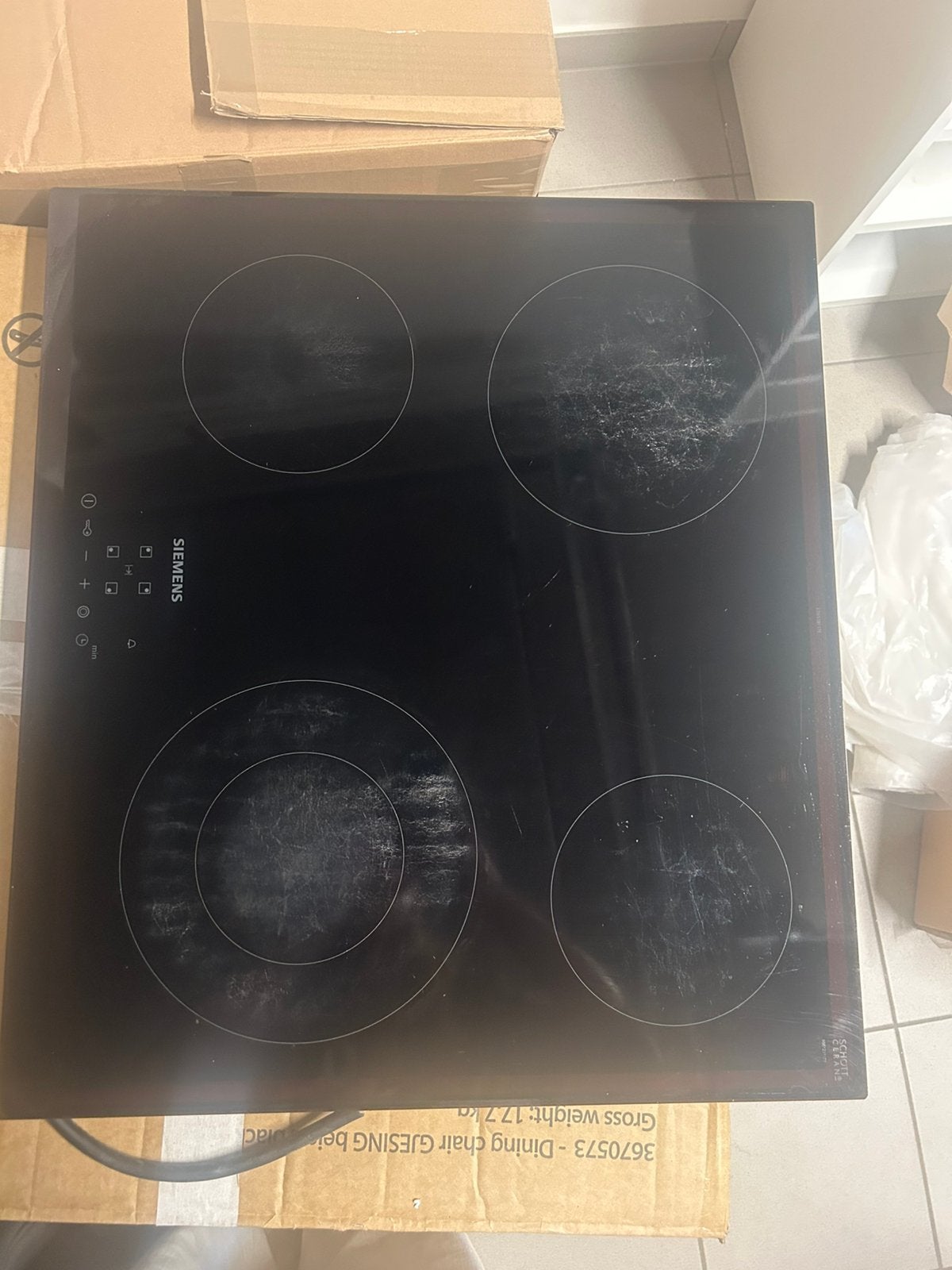 Kookplaat, Elektronische apparatuur, Ophalen, Gebruikt, Keramisch, 4 kookzones