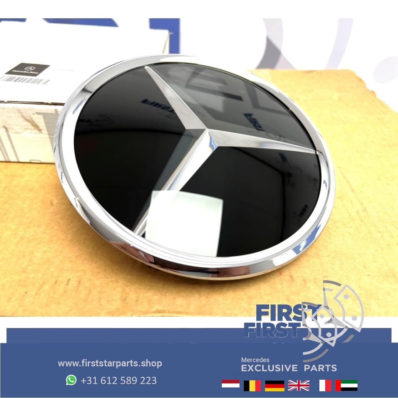 A1648880411 Mercedes AMG STER LOGO GLAS W176 W205 W117 W213, Utilisé, -, -, Enlèvement ou Envoi