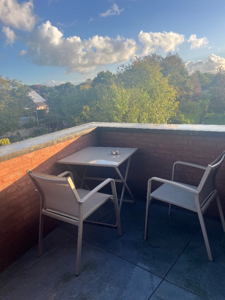 Bristol tuintafel met 2 stoelen, Jardin & Terrasse, Enlèvement, Comme neuf, Carré
