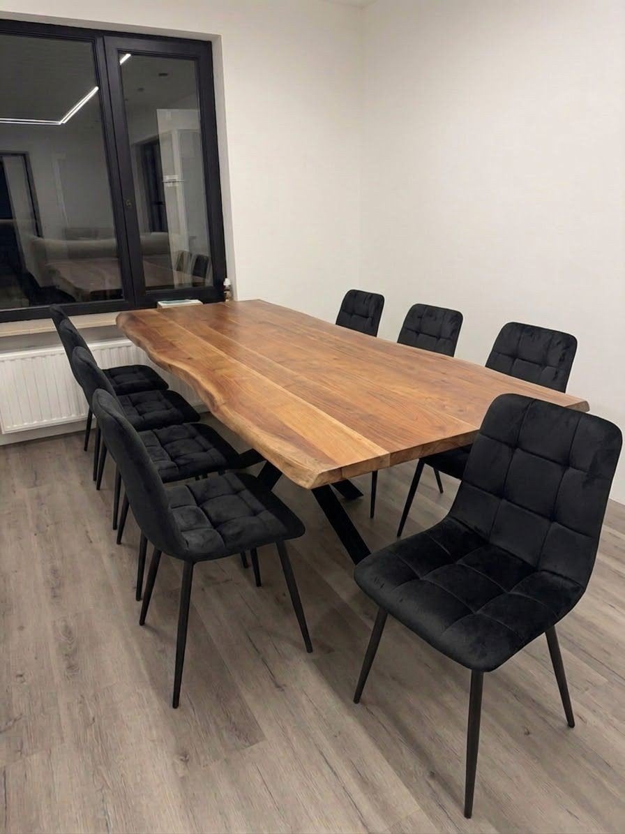 LUXE ZWARTE EETKAMERSTOEL, Maison & Meubles, Chaises, Enlèvement ou Envoi, Noir