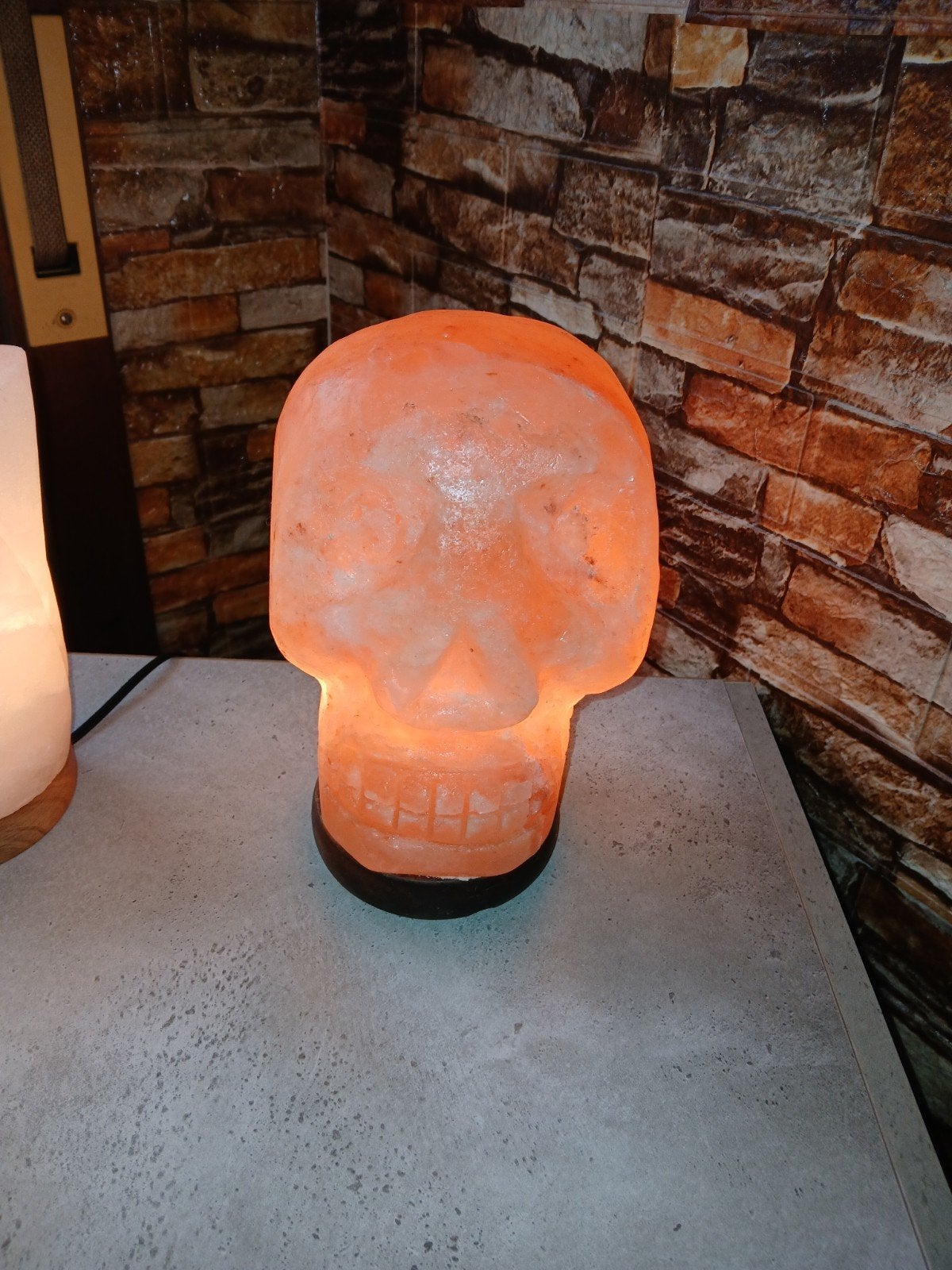 echte zoutlamp DOODSKOP is 20 cm hoog, Huis en Inrichting, Ophalen, Nieuw, Figuurlamp