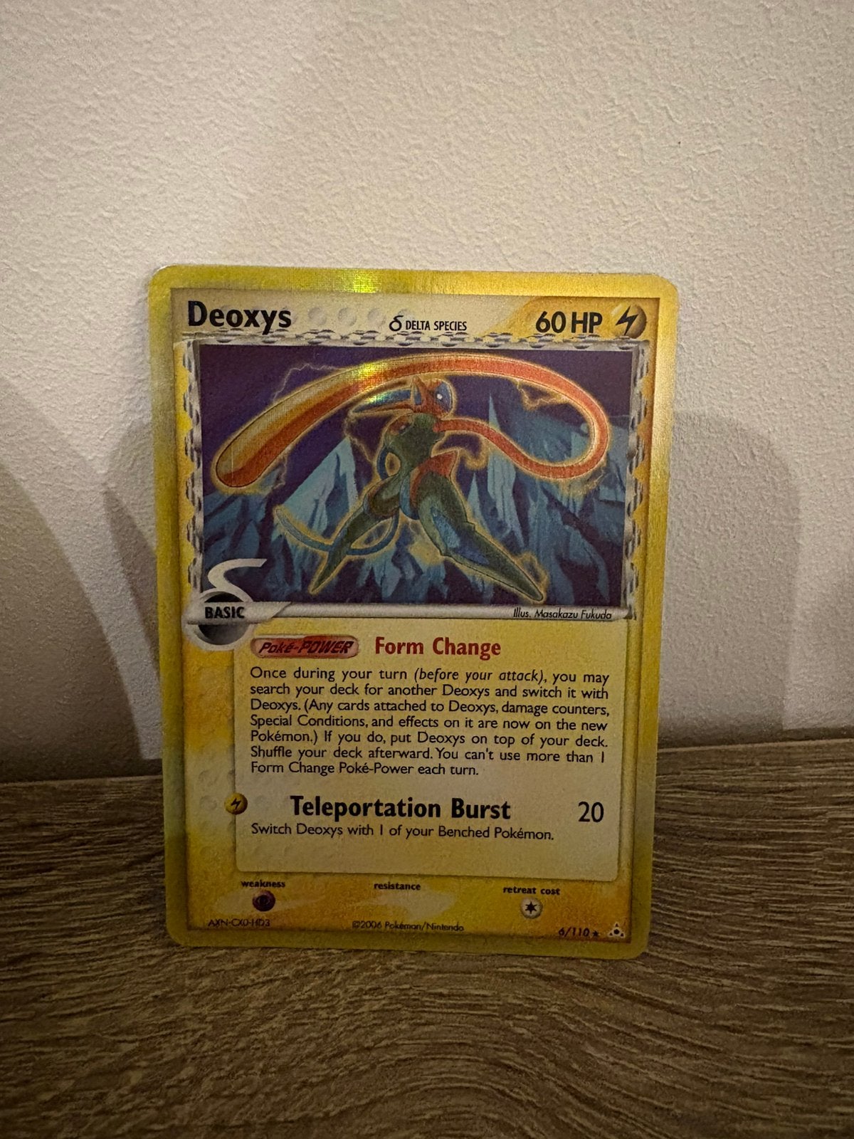 Deoxys #6 pokemon kaart, Hobby en Vrije tijd, Ophalen of Verzenden, Zo goed als nieuw, Losse kaart, Foil