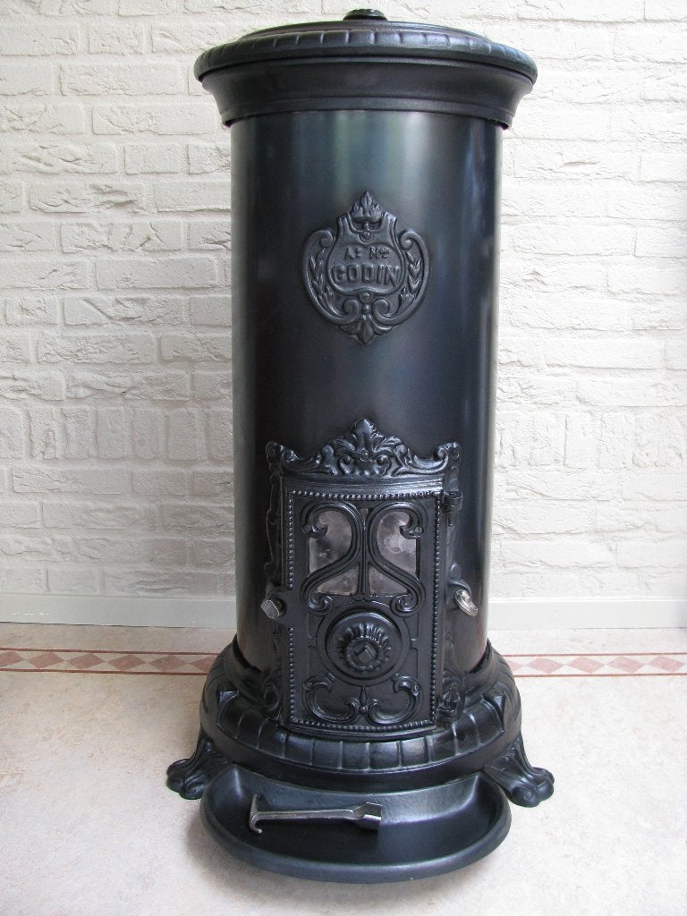 Magnifique poêle à bois ou à charbon Godin 10 KW Type 3721, Multi-brûleur, Autres carburants, Comme neuf, Enlèvement