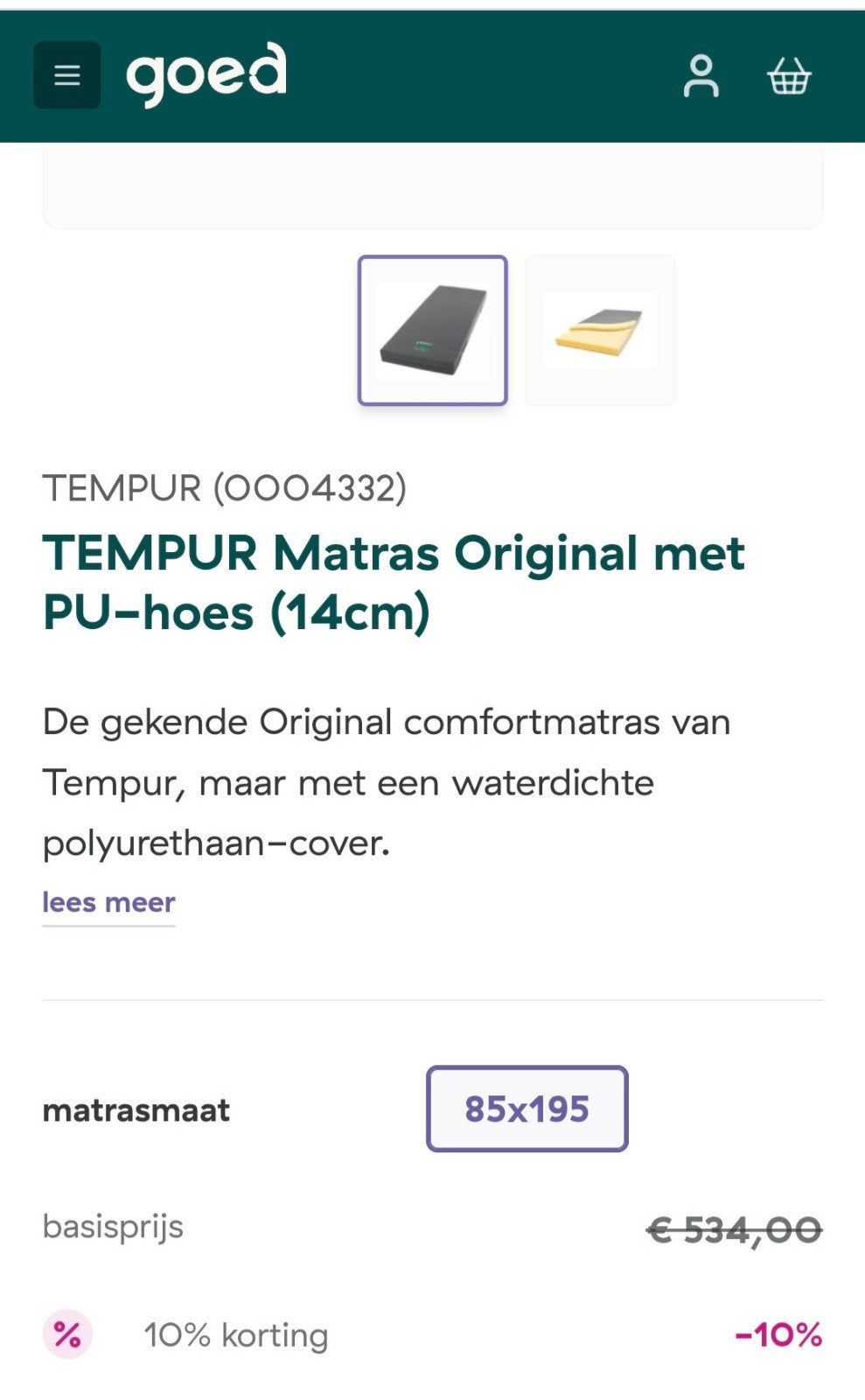 ziekenhuis matras, Ophalen, Eenpersoons, Overige maten, Matras