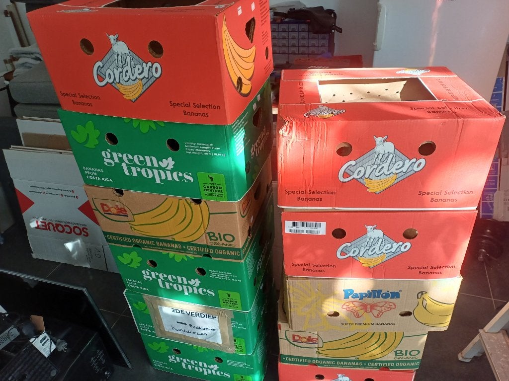 Bananendoos, Ophalen, Gebruikt, Doos