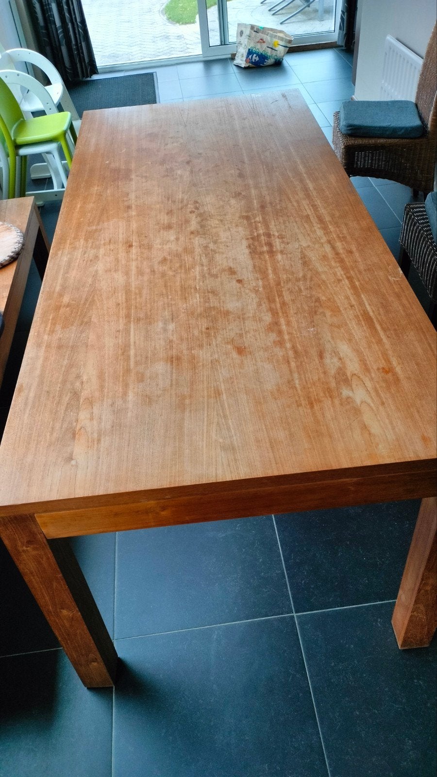 Eettafel rechthoekig Teak, Huis en Inrichting, Ophalen
