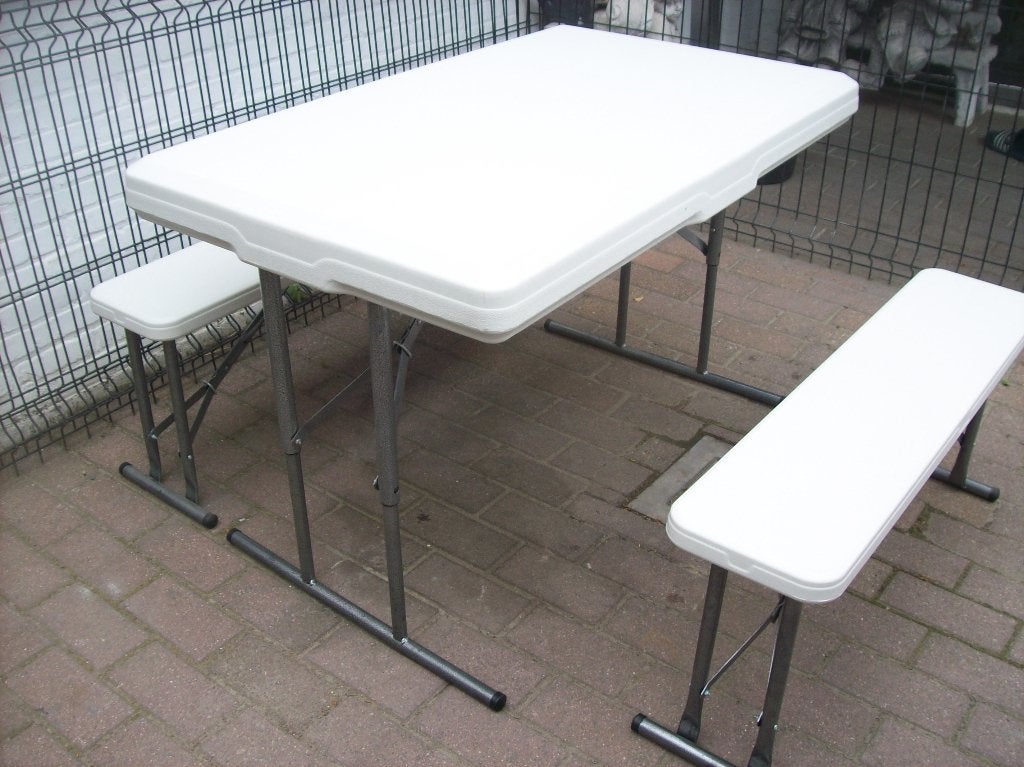 camping tafel met banken set, Ophalen, Zo goed als nieuw, Campingtafel