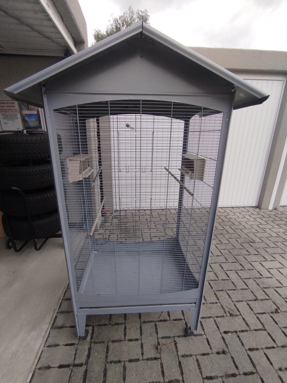 2 grote vogelkooien, Enlèvement, Utilisé, Synthétique, Cage à oiseaux