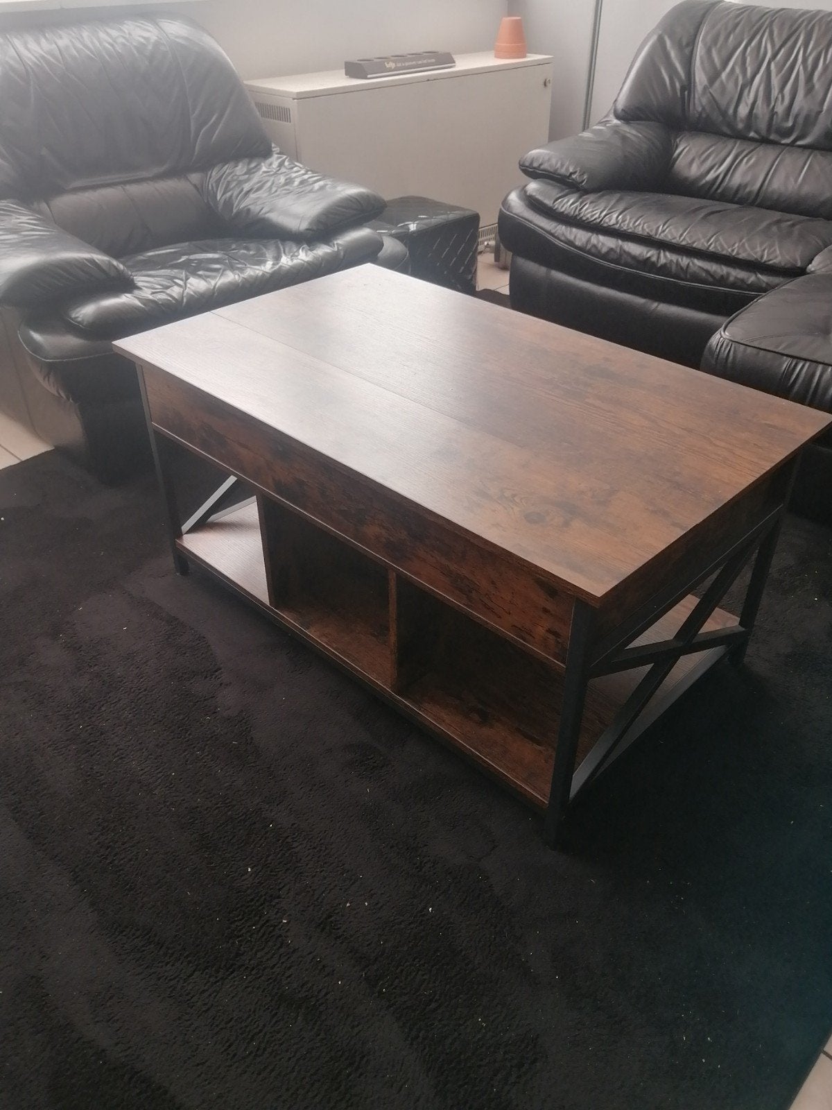 Salontafel met laptop verhoogd systeem blad a, Ophalen