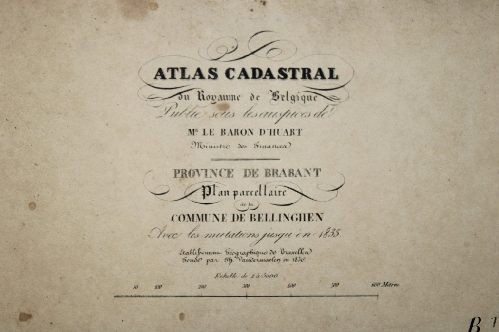 ancienne carte de Bellingen, Ph. Vandermaelen, 19e siècle, Enlèvement ou Envoi