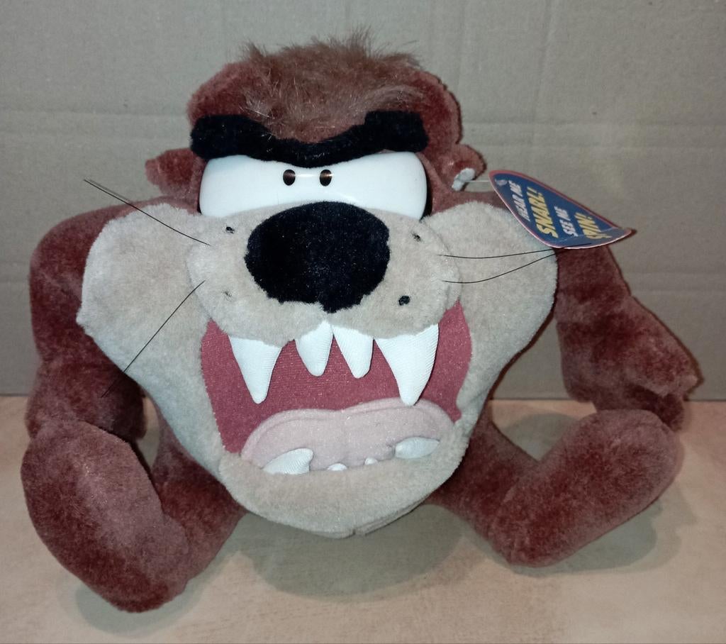 Knuffel Looney Tunes Tasmanian Devil met geluid, Enfants & Bébés, Jouets | Peluches, Neuf, Autres types, Overige karakters, Autres marques
