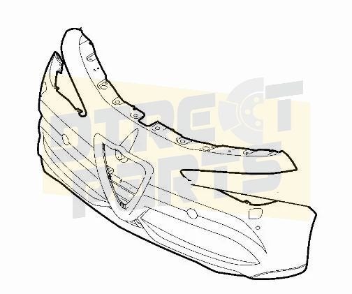 Alfa Romeo Stelvio voorbumper (te spuiten) Origineel!  50551, Neuf, -, Alfa Romeo, -