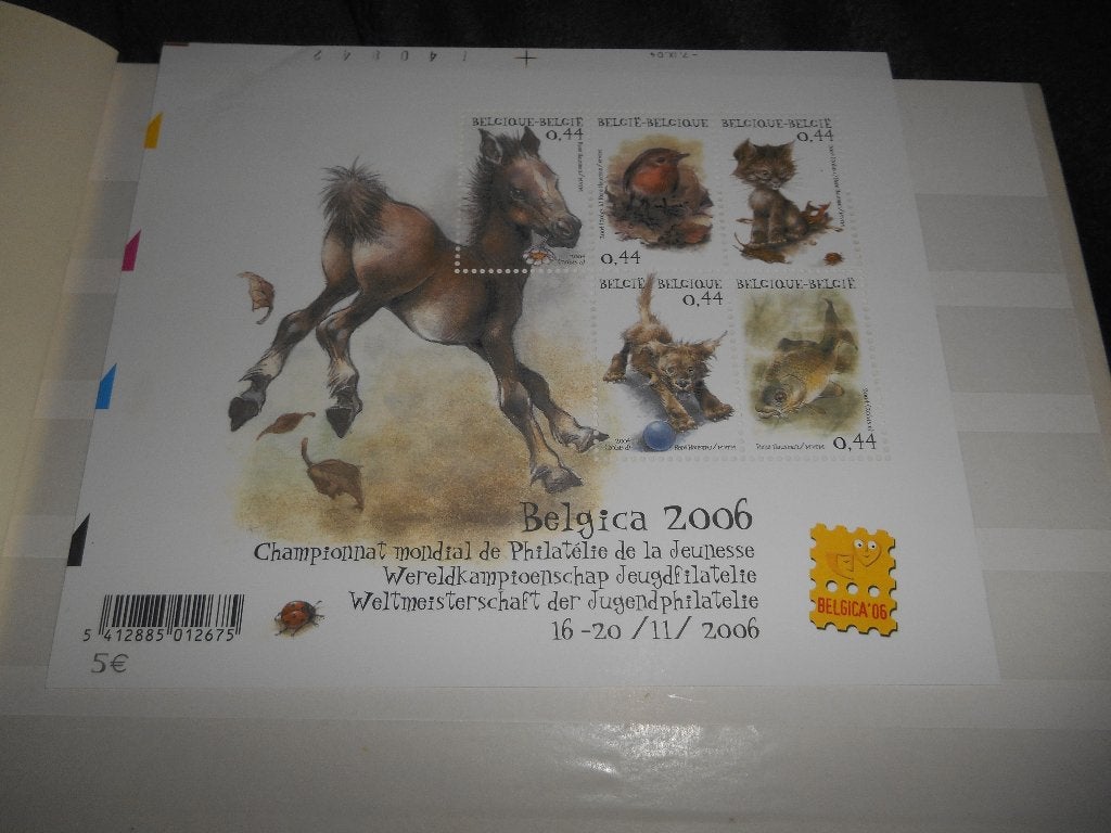 Feuillet 5 Timbres Belge " Belgica 2006", Timbres & Monnaies, Enlèvement ou Envoi