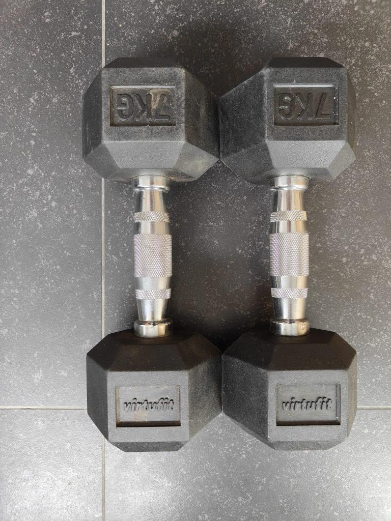 Dumbbell Set 2x7kg, Sport en Fitness, Fitnessmaterialen, Ophalen, Zo goed als nieuw, Dumbbell