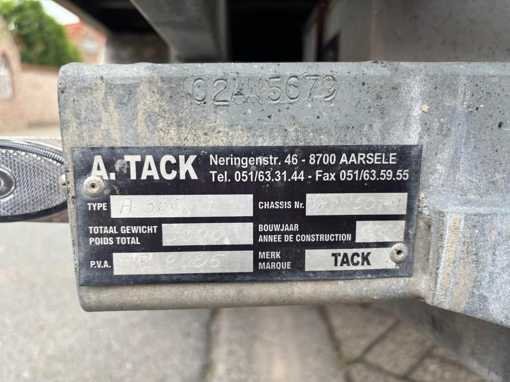 Aanhangwagen 3 asser 3500kg met containersysteem, Auto diversen, Aanhangers en Bagagewagens, Ophalen, Gebruikt