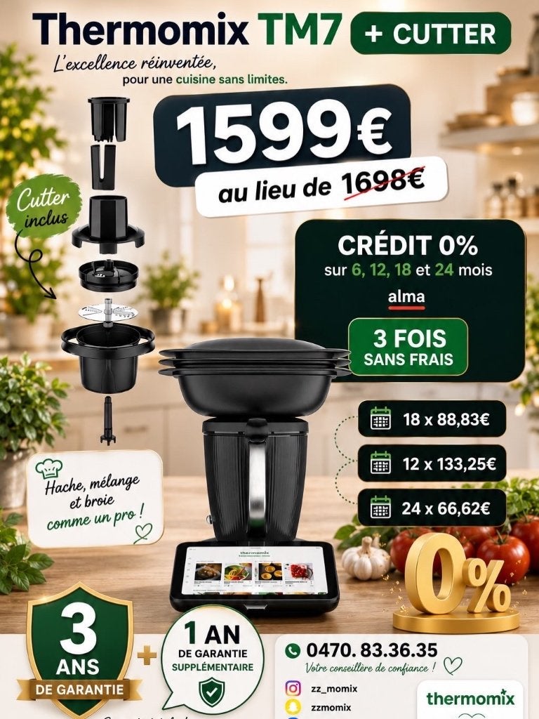 KREDIET 0% THERMOMIX TM7, Verzenden, Nieuw, 8 personen of meer