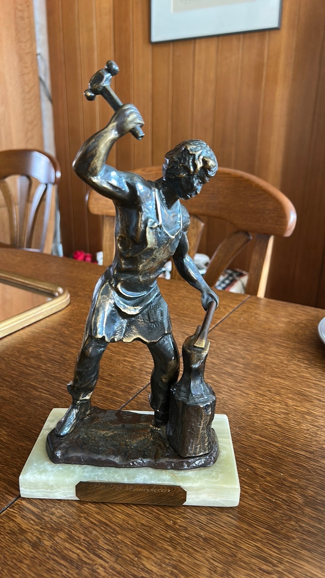 Bronzen beeld ‘De smid’, Ophalen of Verzenden