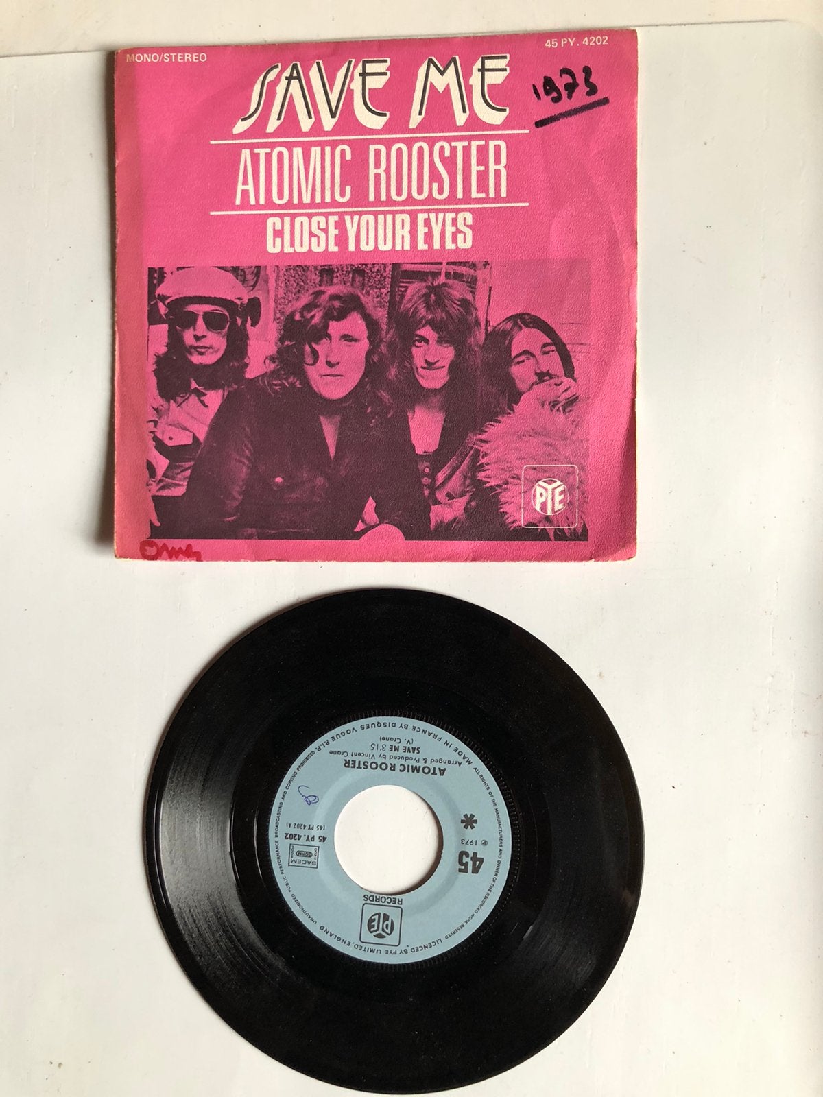 Atomic Rooster : Save me (1973), CD & DVD, Vinyles Singles, Envoi, Comme neuf