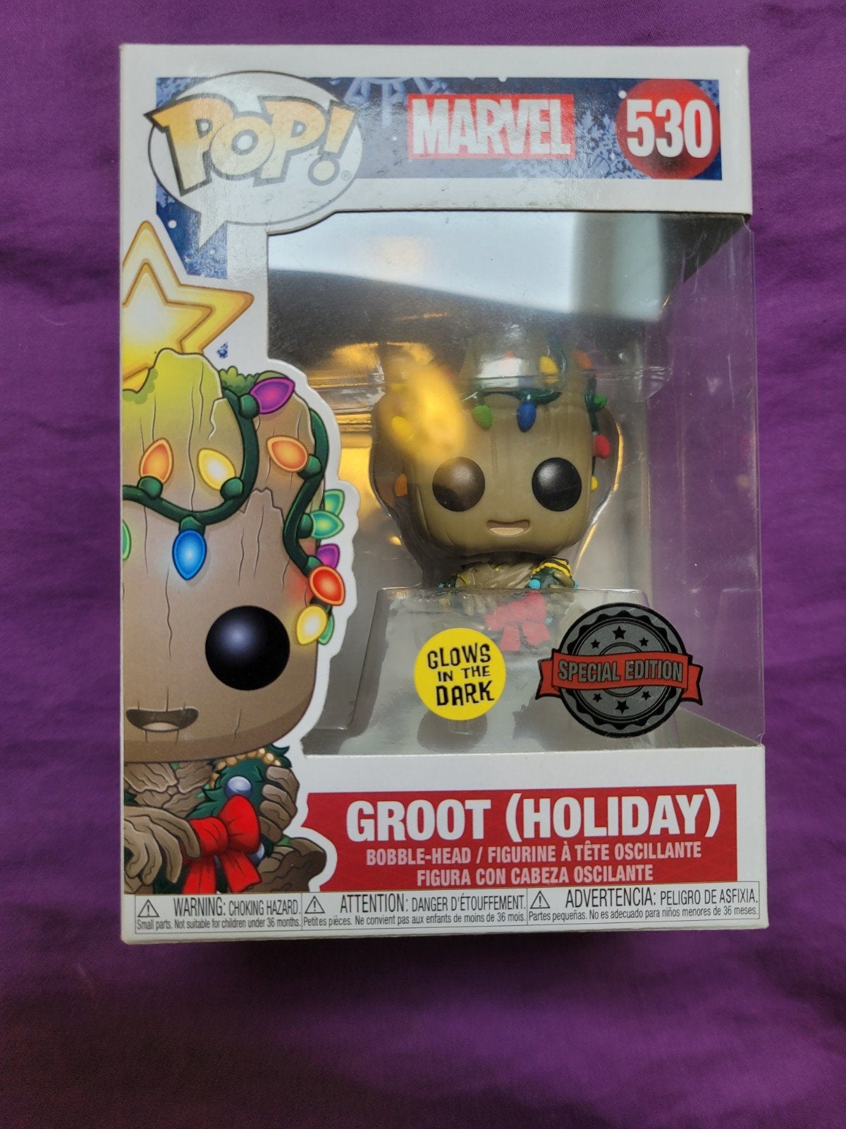 Funko Pop! Marvel: Groot (Holiday) #530 - Glow in the Dark, Ophalen of Verzenden, Nieuw
