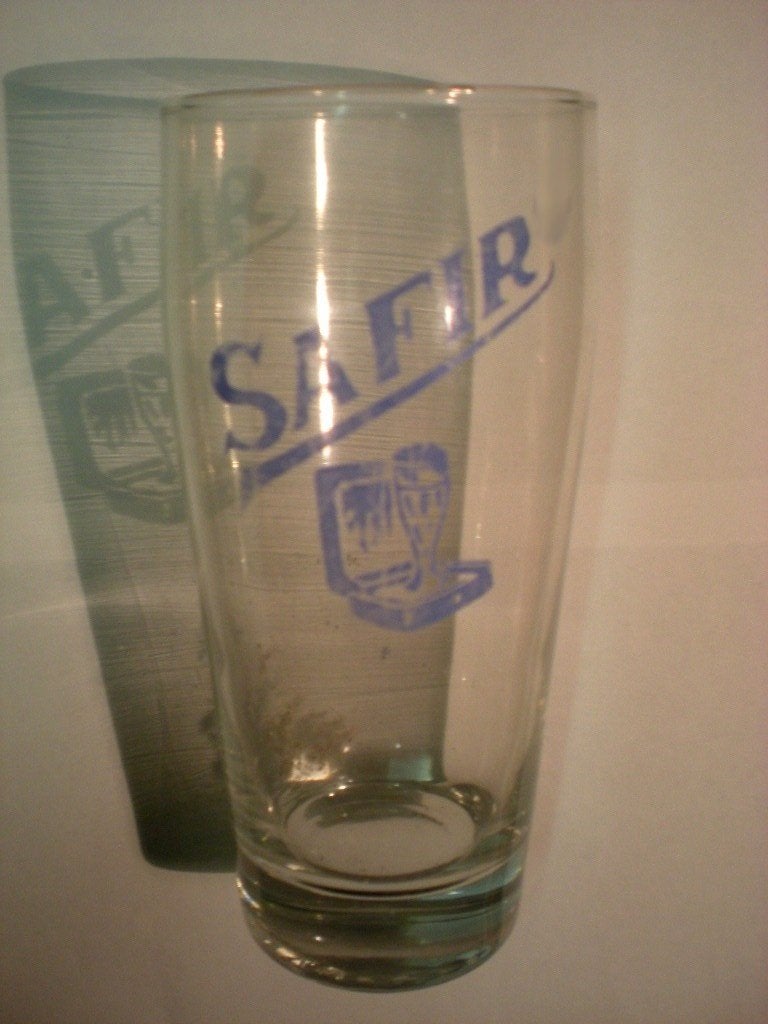 SAFIR  33 cl  lisse, Collections, Marques de bière, Utilisé, Verre ou Verres, Enlèvement ou Envoi