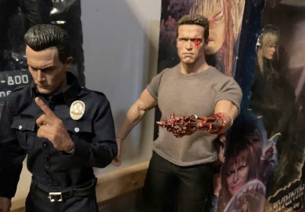 Hot Toys MMS 117 Terminator 2 T-800 1/6 scale, Collections, Cinéma & Télévision, Enlèvement ou Envoi