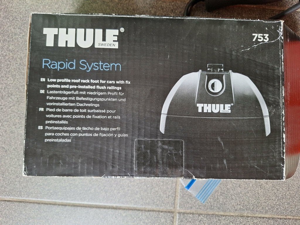 Barres de toit Thule 761+Thule 753+kit Thule 3066, Autos : Divers, Porte-bagages, Utilisé, Enlèvement