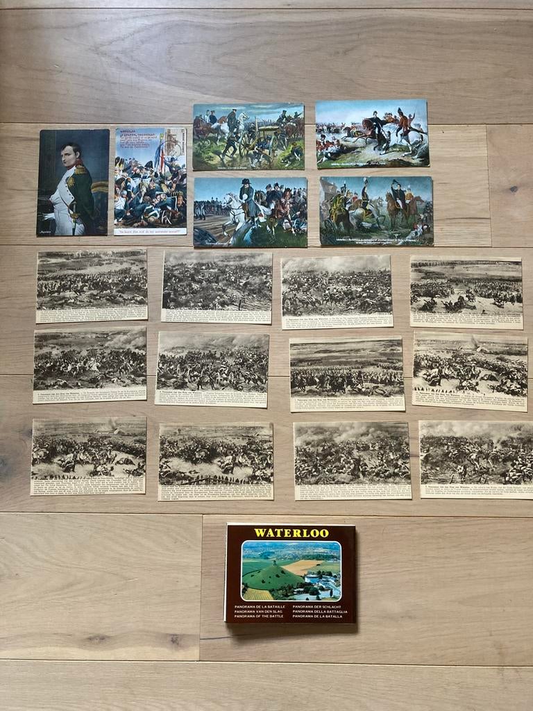 Postkaarten slag van Waterloo, Verzamelen, Ophalen of Verzenden, Politiek en Historie