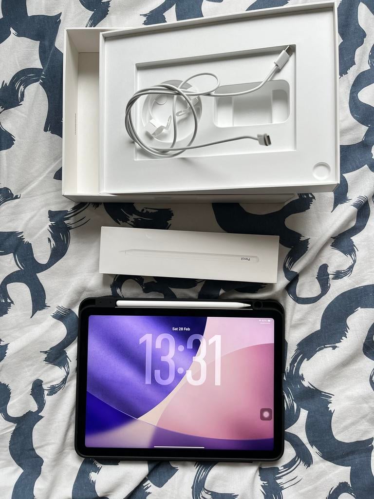 iPad Air M1 10,9” wifi + apple pencil 2nd gen, Informatique & Logiciels, Apple iPad Tablettes, Enlèvement ou Envoi, Comme neuf