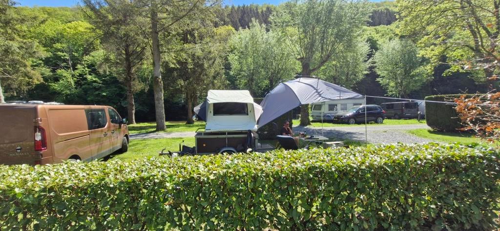 Daktent met aanhangwagen, Ophalen