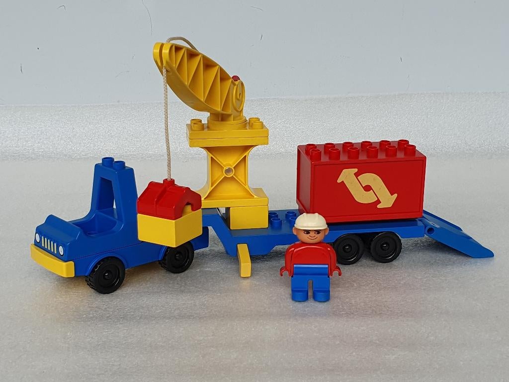Lego Duplo 2638: Truck with Crane, Gebruikt, Ophalen of Verzenden, Compleet, Duplo