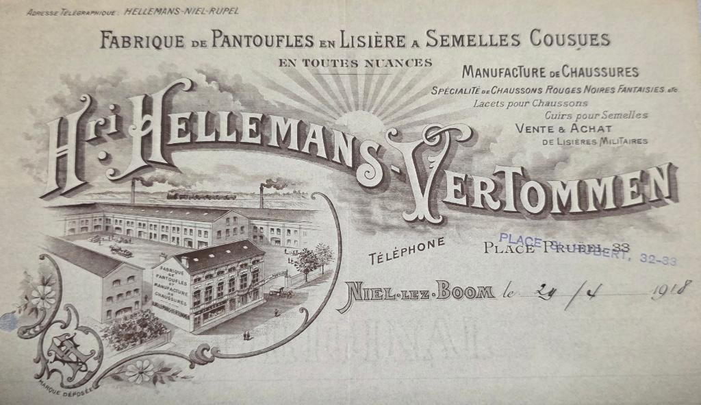 1918+Hellemans-Vertommen+Niel-lez-Boom+Las, Verzamelen, Postkaarten | België, Ongelopen, Antwerpen, Voor 1920, Ophalen of Verzenden