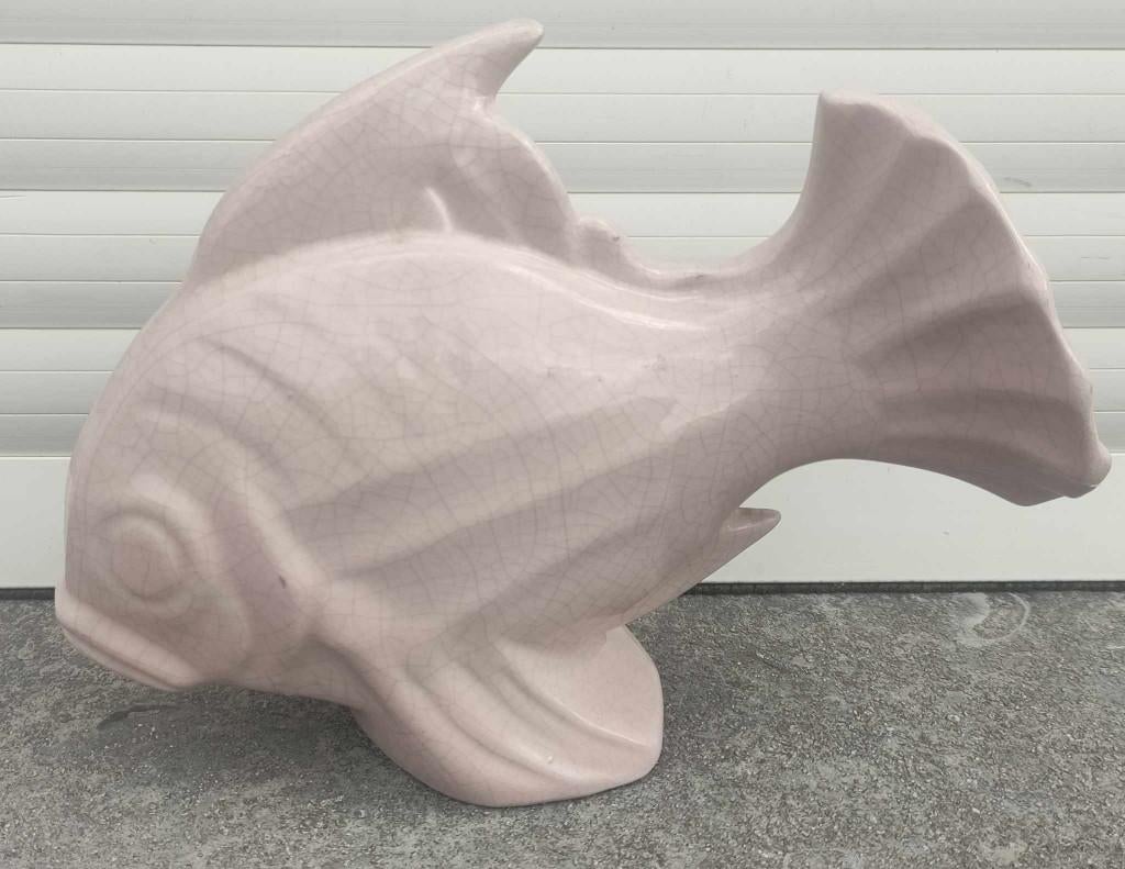 Poisson en faïence craquelé, Antiek en Kunst, Antiek | Keramiek en Aardewerk, Ophalen of Verzenden
