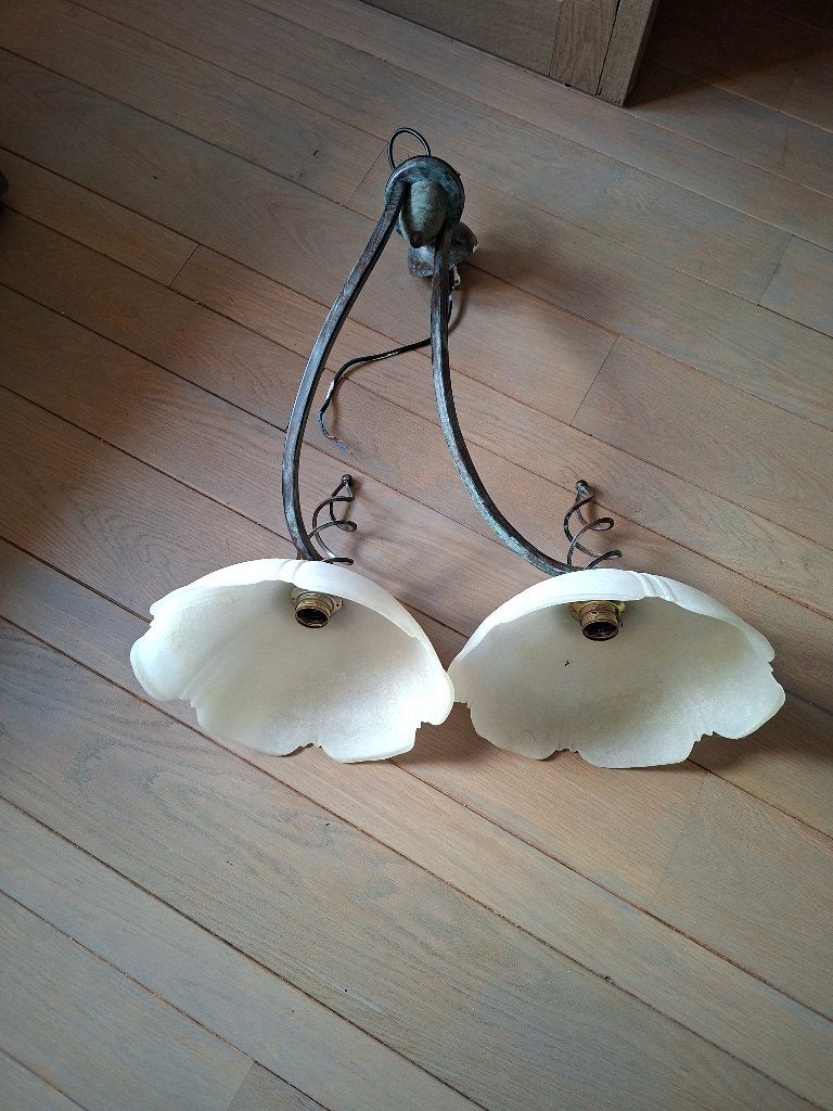 Luster, Huis en Inrichting, Ophalen, Gebruikt, Glas, Landelijk
