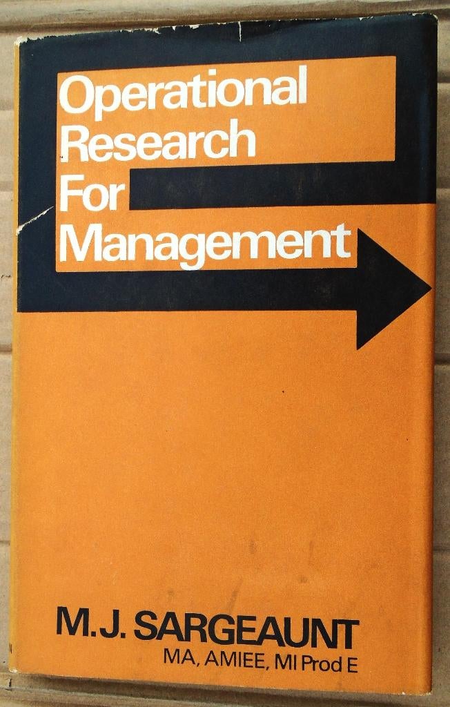 Operational Research for Management - 1965 - M. J. Sargeaunt, Boeken, Gelezen, Verzenden, M.J. Sargeaunt, Management