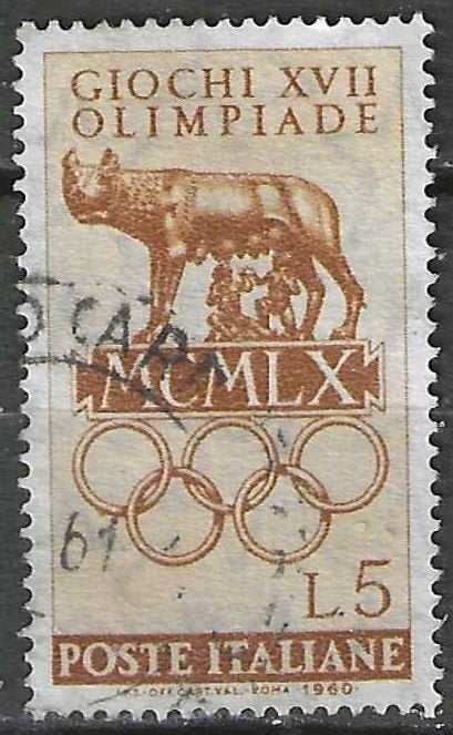 Italie 1960 - Yvert 812 - 17es Jeux olympiques d'été (ST), Envoi, Affranchi