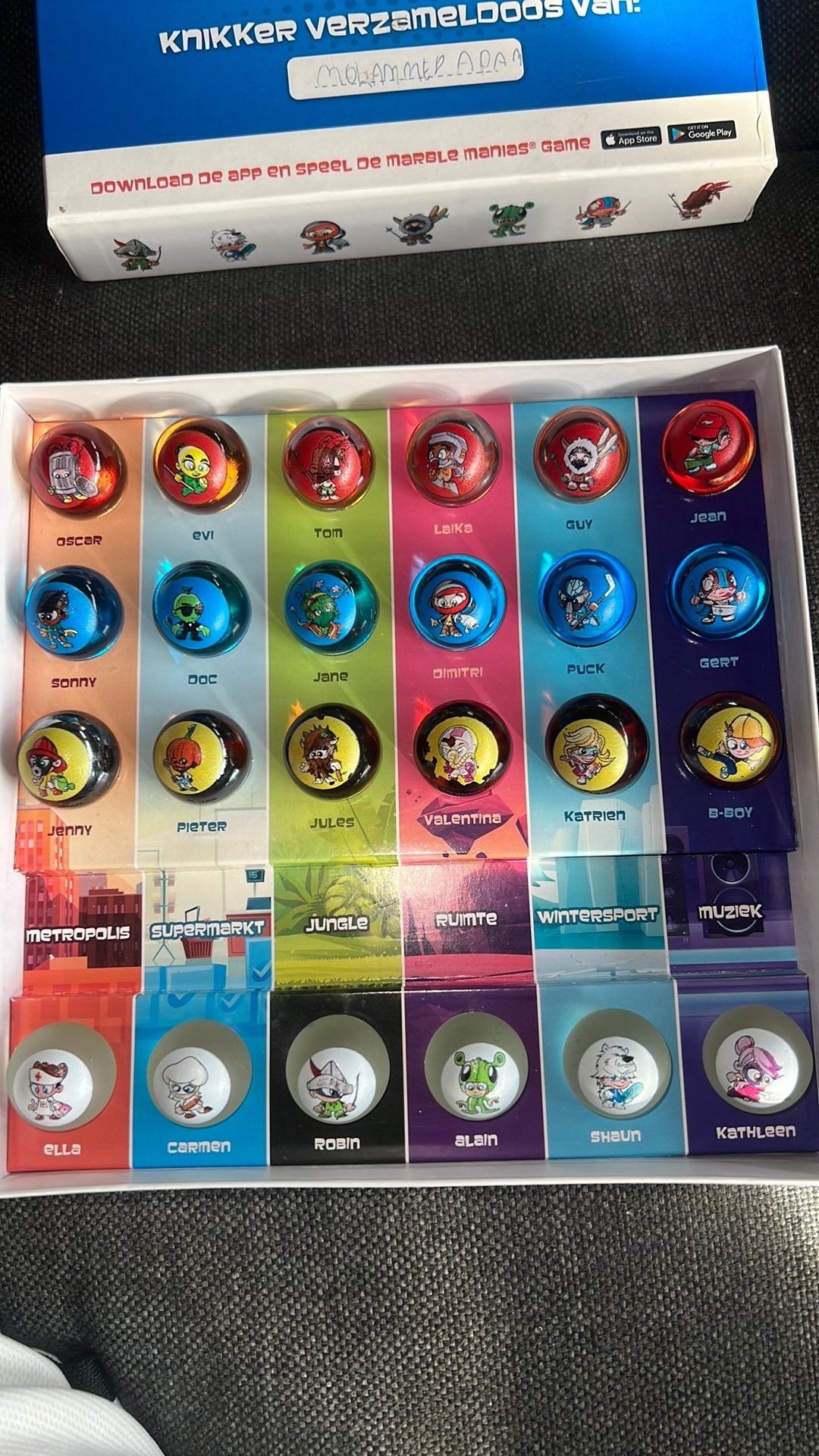 Marble Maniacs complete collectie + GRATIS 6 knikkers, Verzamelen, Complete verzamelingen en Collecties, Ophalen of Verzenden