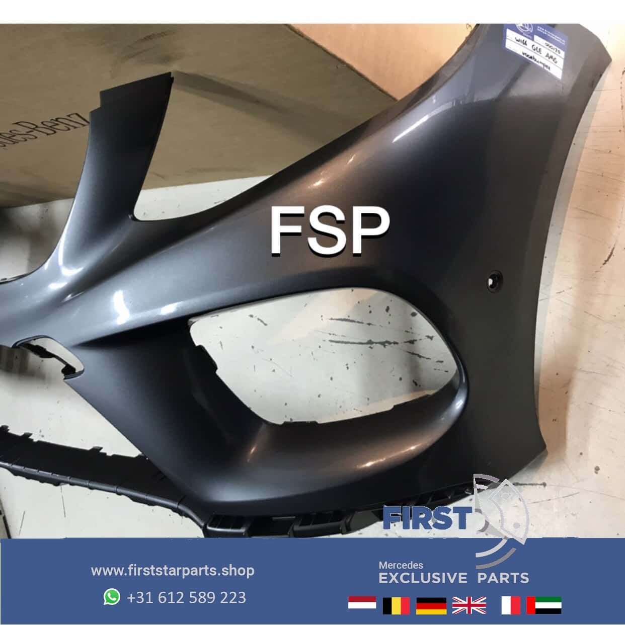 W166 GLE43 BUMPER GLE 43 AMG / LINE VOORBUMPER KAAL Mercedes, Gebruikt, -, Voor, Ophalen of Verzenden