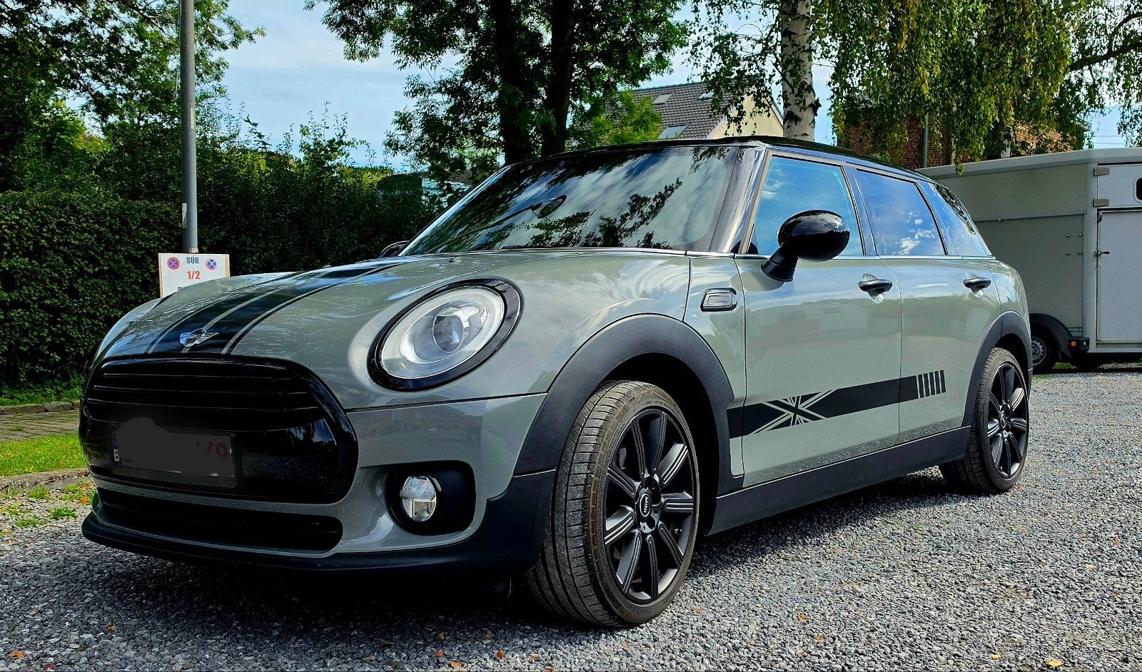 Mini Cooper Clubman 1.5 Benzine, Auto's, 100 kW, Leder en Stof, Handgeschakeld, Grijs