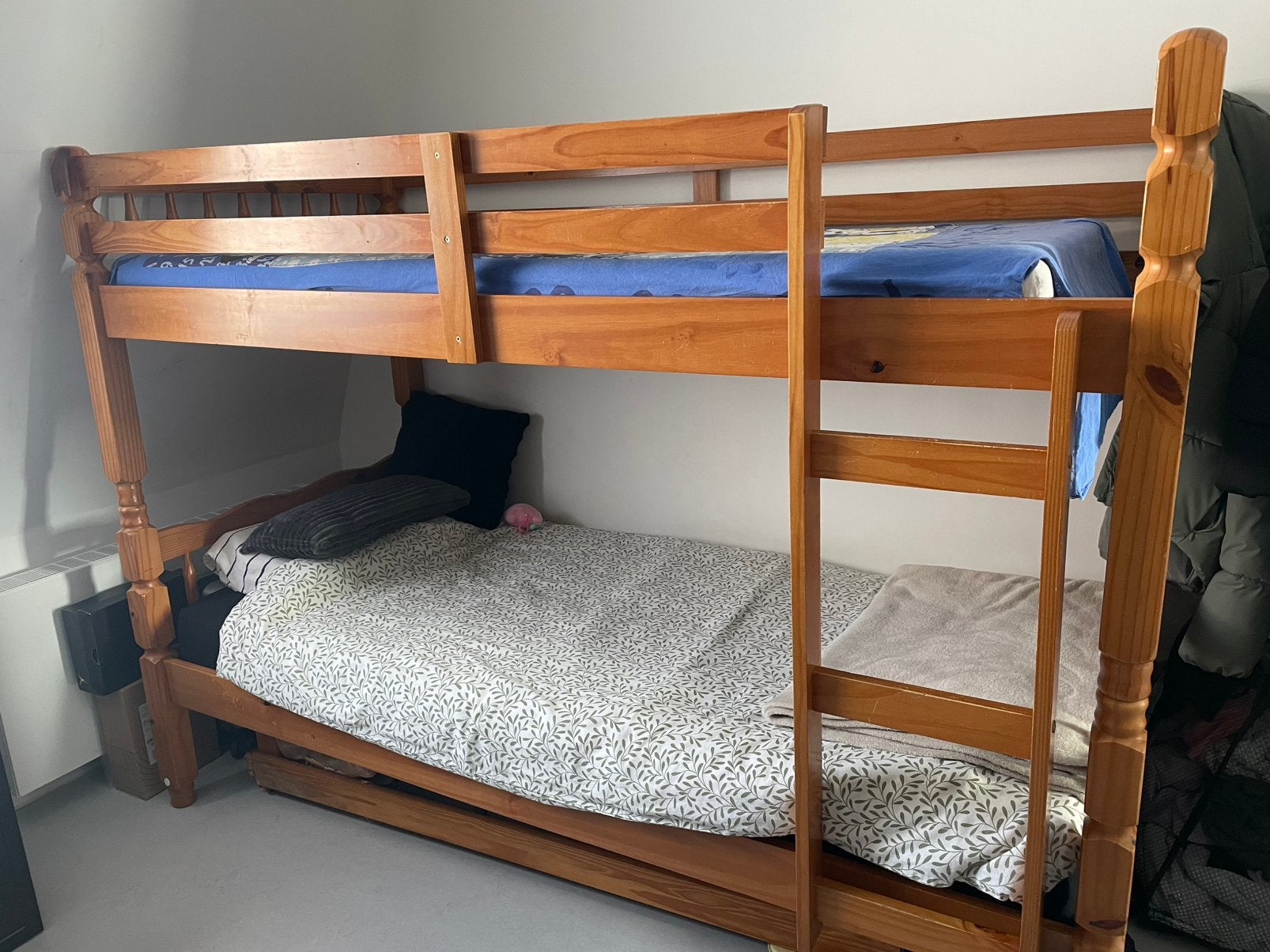Houten stapelbed, Ophalen, 210 cm, Tweepersoons, Minder dan 160 cm