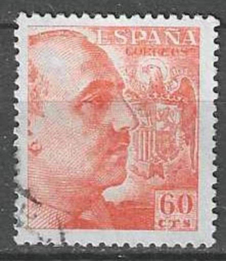 Spanje 1949-1950 - Yvert 791A - Franco - 60 c. (ST), Postzegels en Munten, Postzegels | Europa | Spanje, Verzenden, Gestempeld