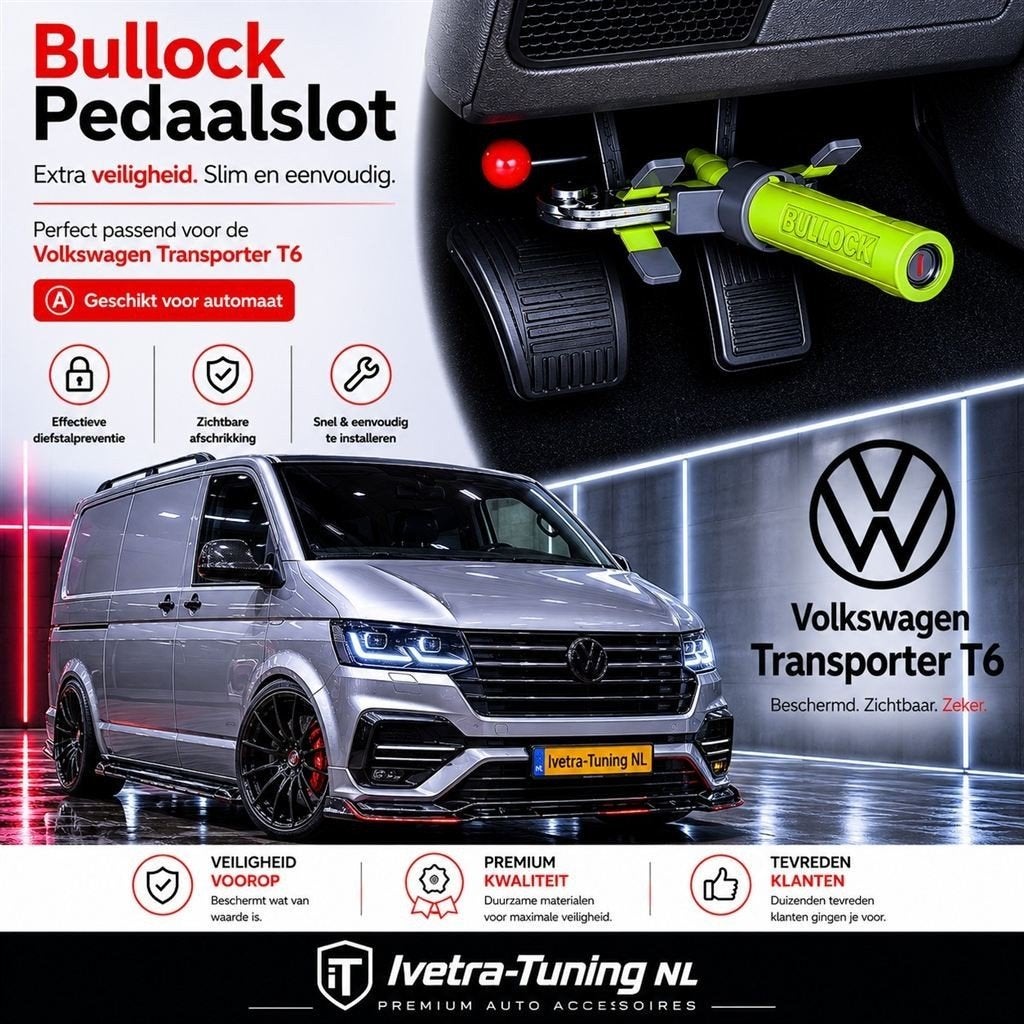 Pedaalslot VW Transporter T6 Automaat | Beveiliging VW T6, Ophalen of Verzenden, Nieuw