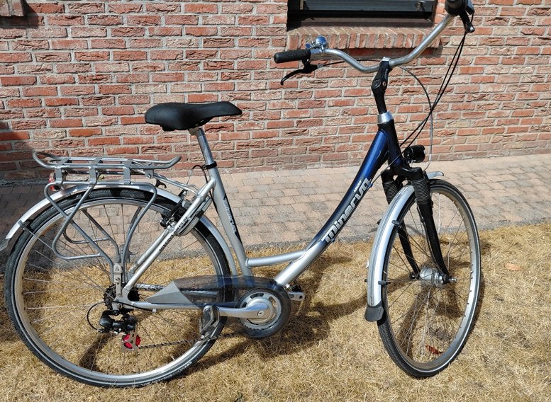 Damesfiets Minerva Ascot, Fietsen en Brommers, Fietsen | Dames | Damesfietsen, Gebruikt, Velgrem, 47 tot 50 cm, Versnellingen