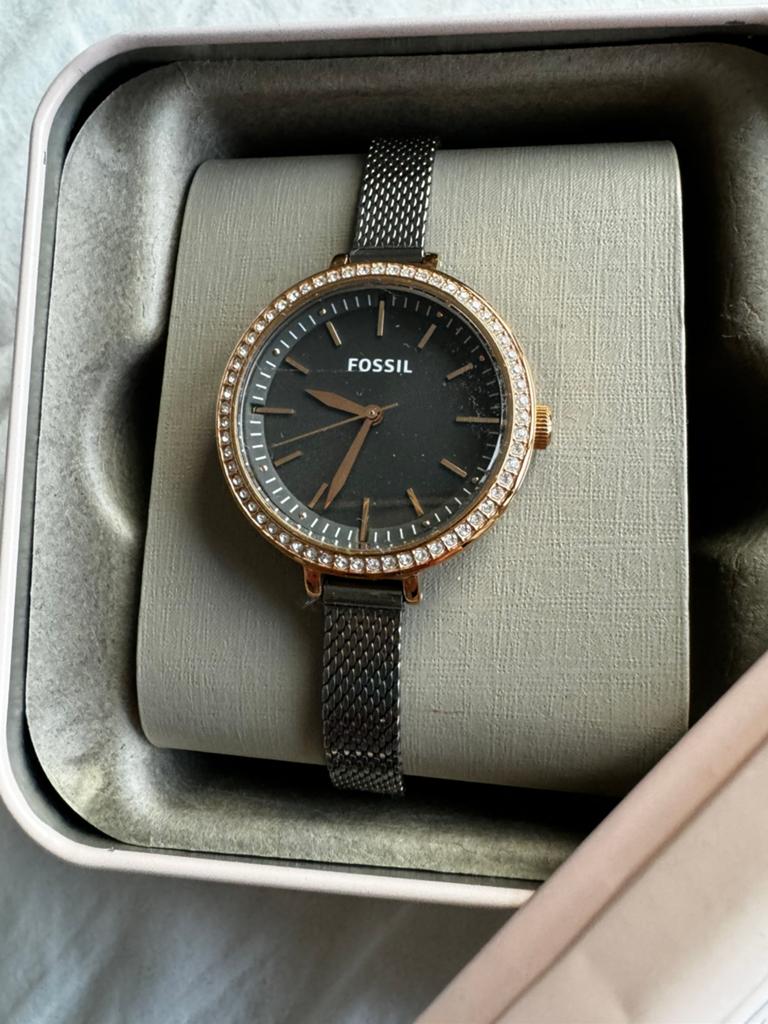 Fossil dameshorloge zo goed als nieuw, Handtassen en Accessoires, Horloges | Dames, Ophalen, Staal, Staal, Fossil