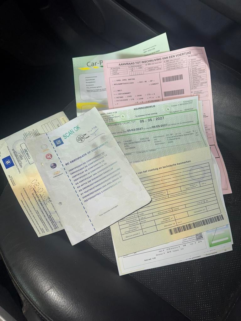 Opel Zafira 1,6 benzine GEKEURD vvk, euro4, 7 plaatsen, …, Auto's, Voorwielaandrijving, Monovolume, Zwart, 4 cilinders