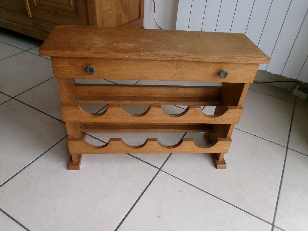 Portes bouteilles un tiroir Chêne, Enlèvement, Bois, 5 – 50, 5 à 15 bouteilles