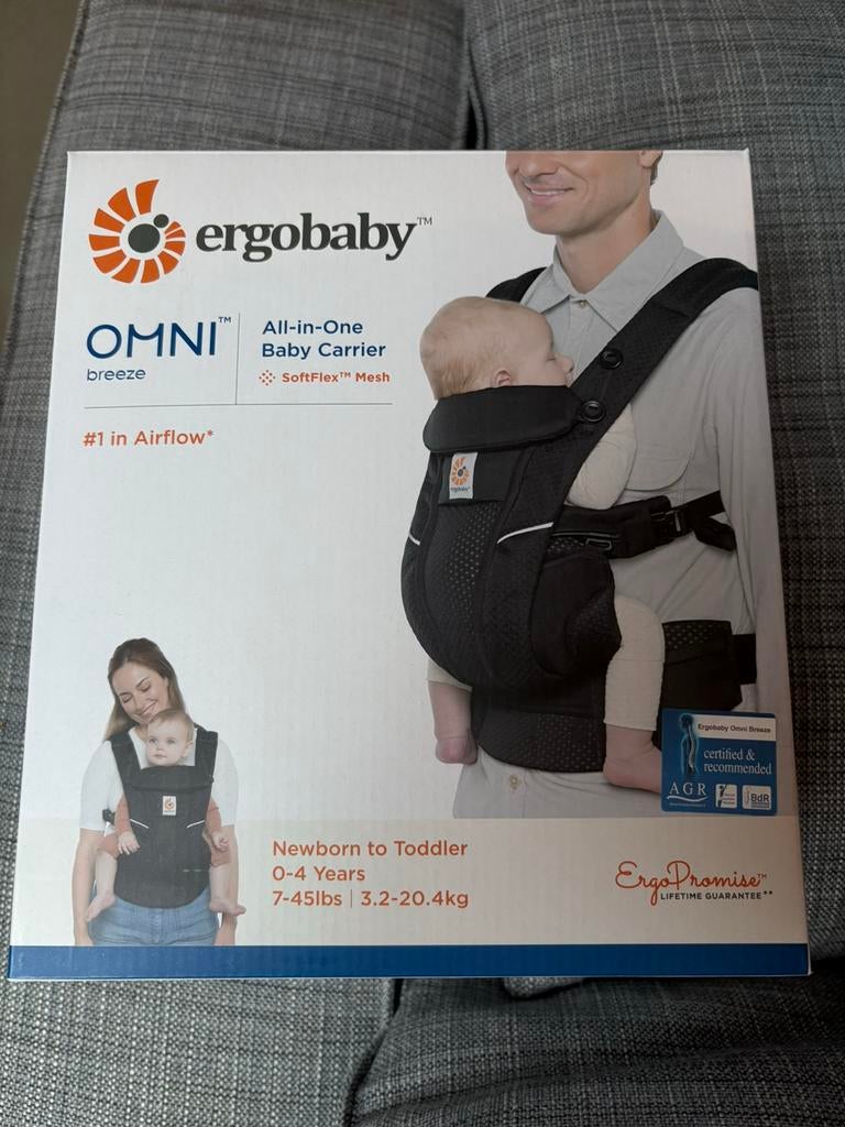 Zgan Ergobaby Omni Breeze All-in-One Baby Carrier, Enlèvement ou Envoi, Comme neuf, Ventre, Porte-bébé