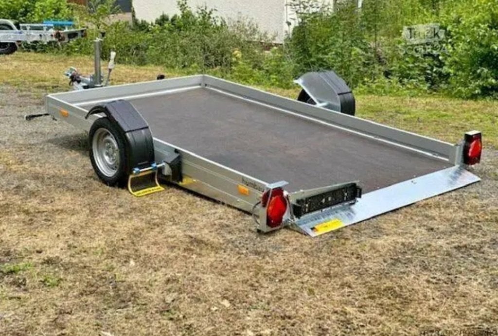 Platte aanhangwagen, Auto diversen, Aanhangers en Bagagewagens, Ophalen, Zo goed als nieuw
