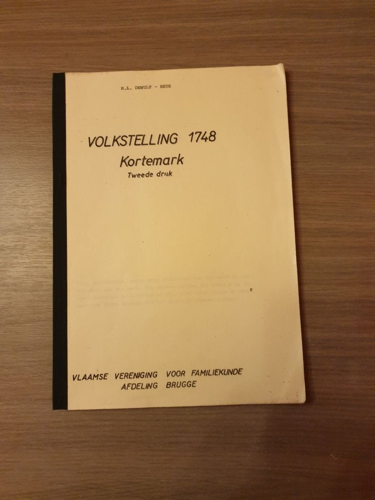 KORTEMARK Volkstelling 1748., Enlèvement ou Envoi, Utilisé