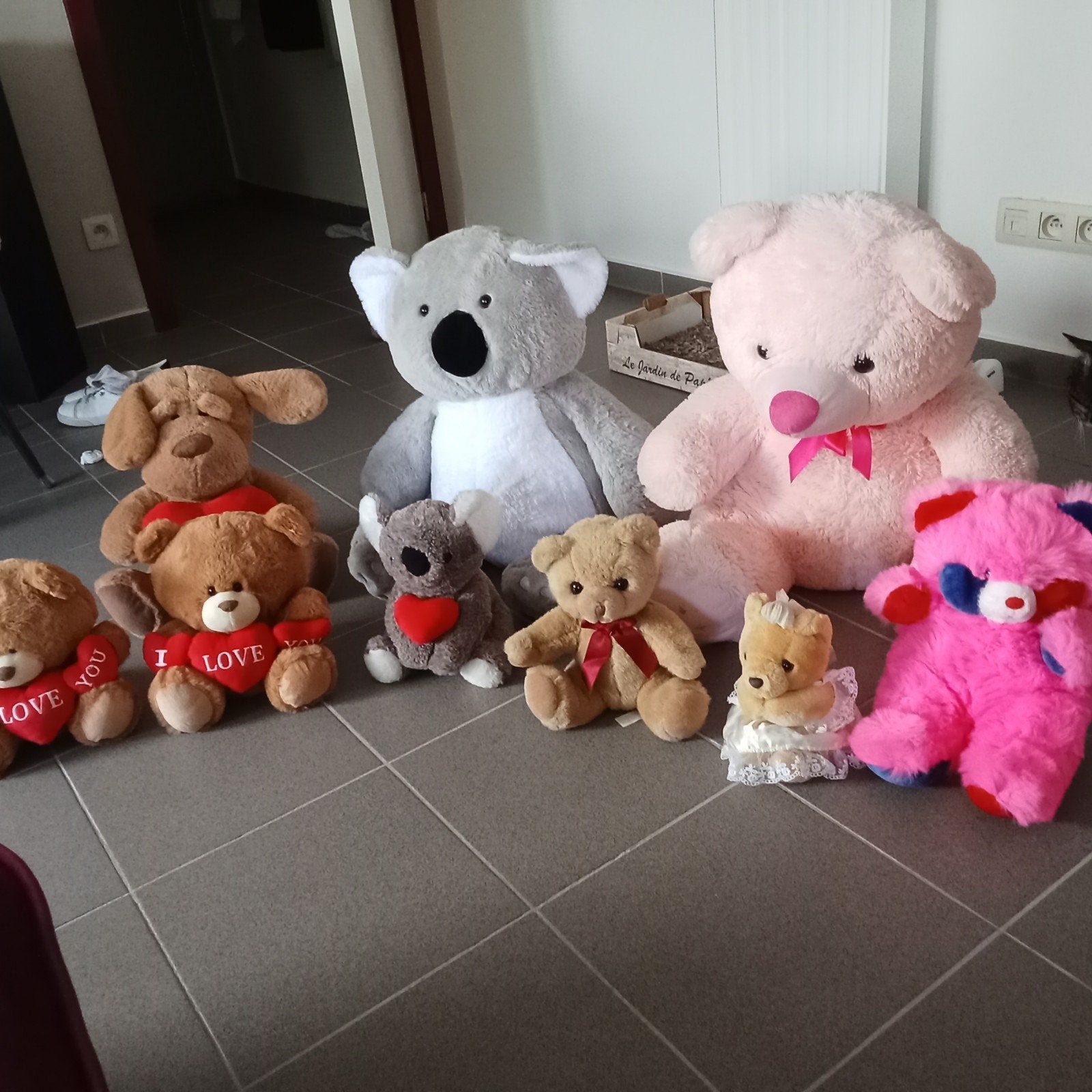 Verschillende pluchen beren (zie beschrijving), Ophalen, Roze, Beer
