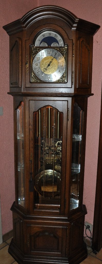 staande ( vitrine ) klok Westminster, Antiquités & Art, Antiquités | Horloges, Enlèvement ou Envoi